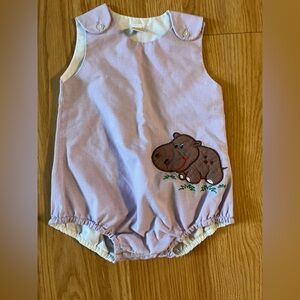 Rosalina Collections Hippo Bubble Romper‎ 12 months